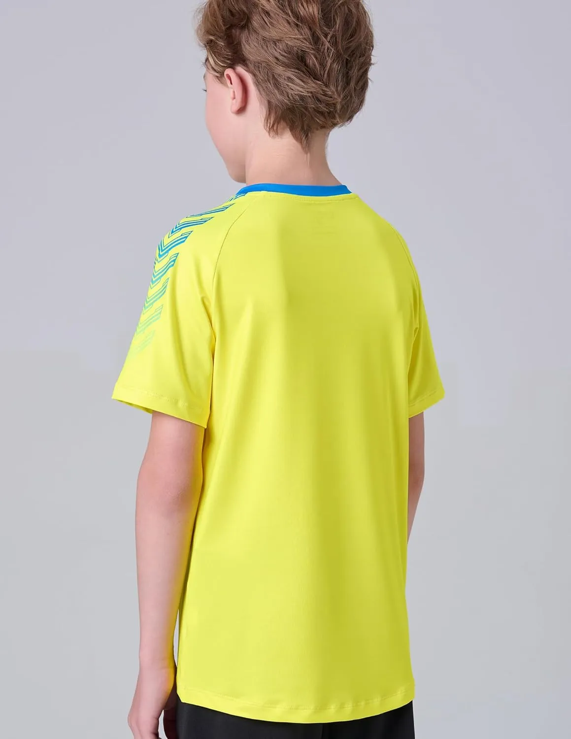 2 Pack Boys' Soccer Jerseys, Dry Fit Athletic Short Sleeve T-Shirts for Youth Kids, Performance Tops Activewear