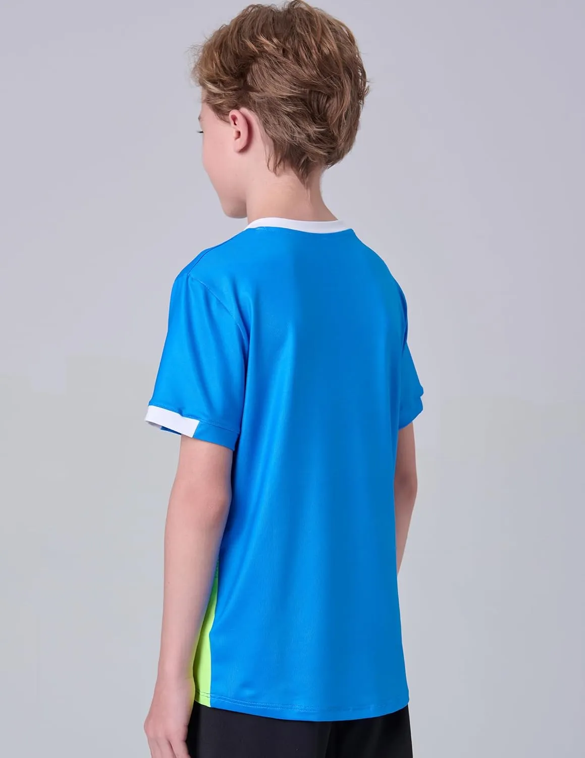 2 Pack Boys' Soccer Jerseys, Dry Fit Athletic Short Sleeve T-Shirts for Youth Kids, Performance Tops Activewear