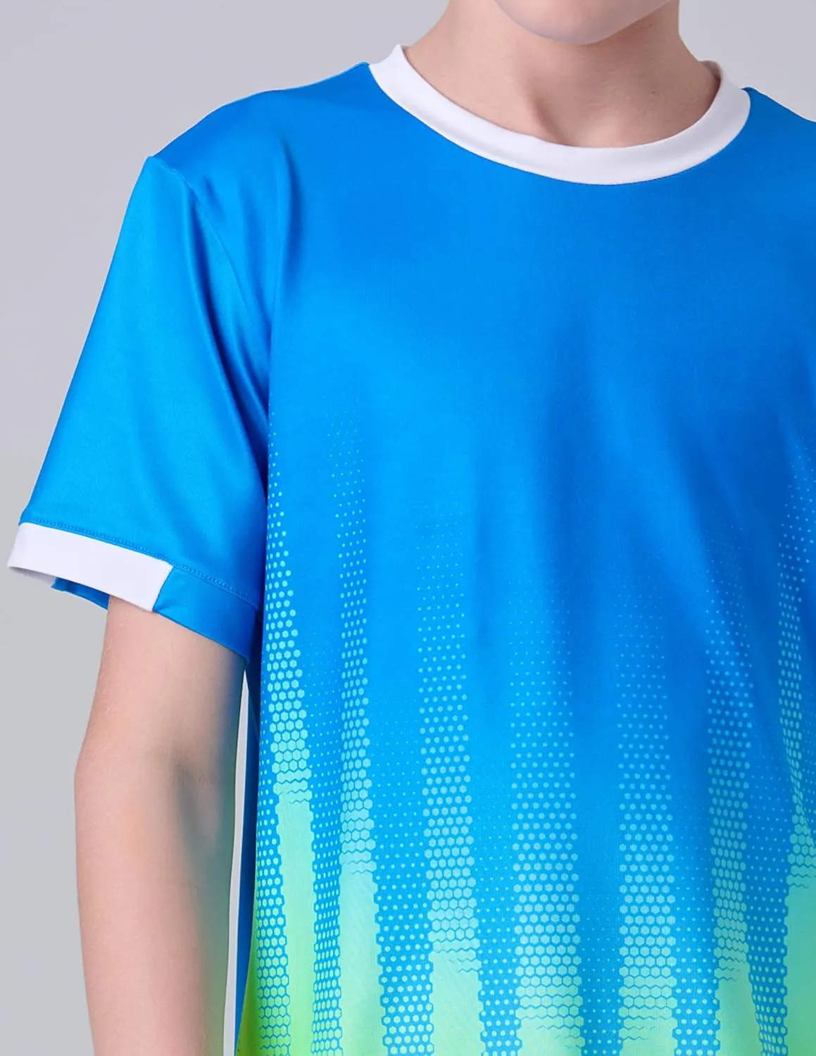2 Pack Boys' Soccer Jerseys, Dry Fit Athletic Short Sleeve T-Shirts for Youth Kids, Performance Tops Activewear