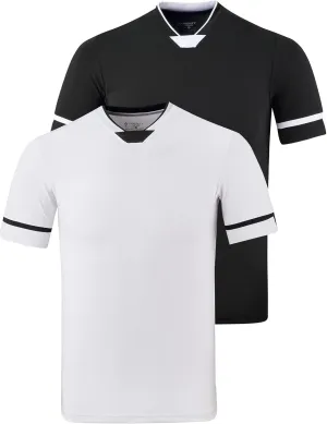2 Pack Boys' Soccer Jerseys, Dry Fit Athletic Short Sleeve T-Shirts for Youth Kids, Performance Tops Activewear