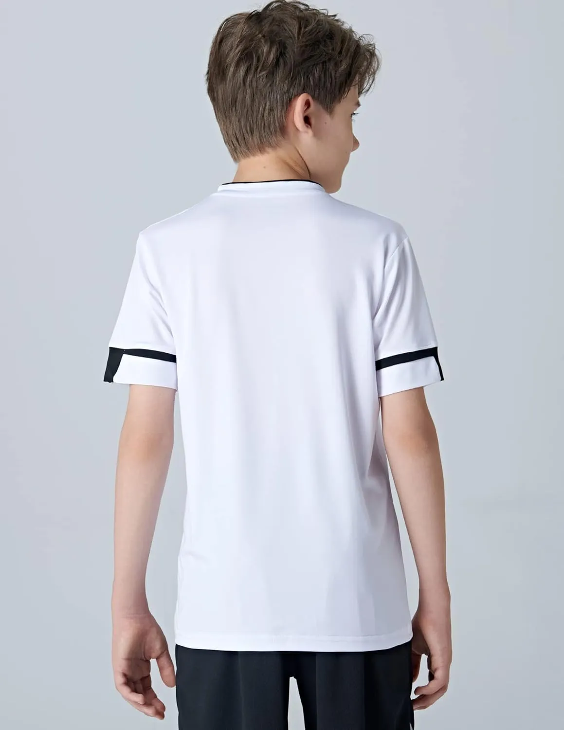 2 Pack Boys' Soccer Jerseys, Dry Fit Athletic Short Sleeve T-Shirts for Youth Kids, Performance Tops Activewear