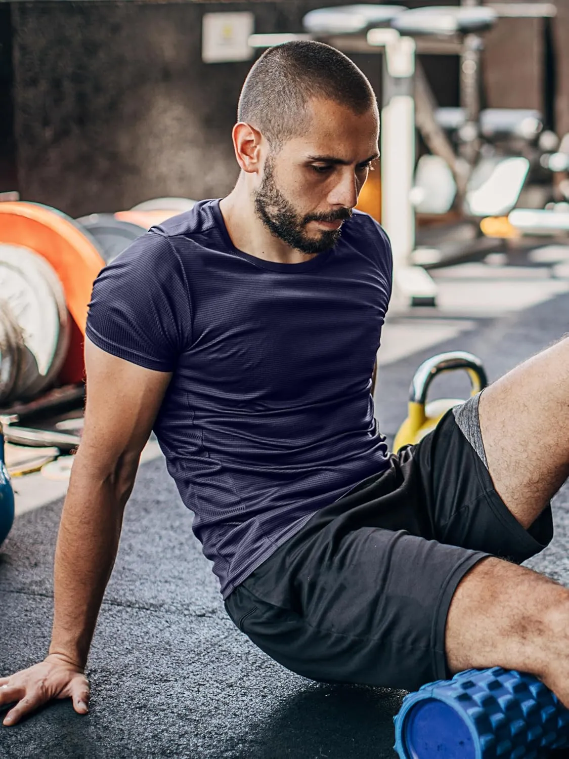 3 Pack Mens Workout Shirts Performance Gym Athletic Running Dry Fit Short Sleeve Moisture Wicking T-Shirt