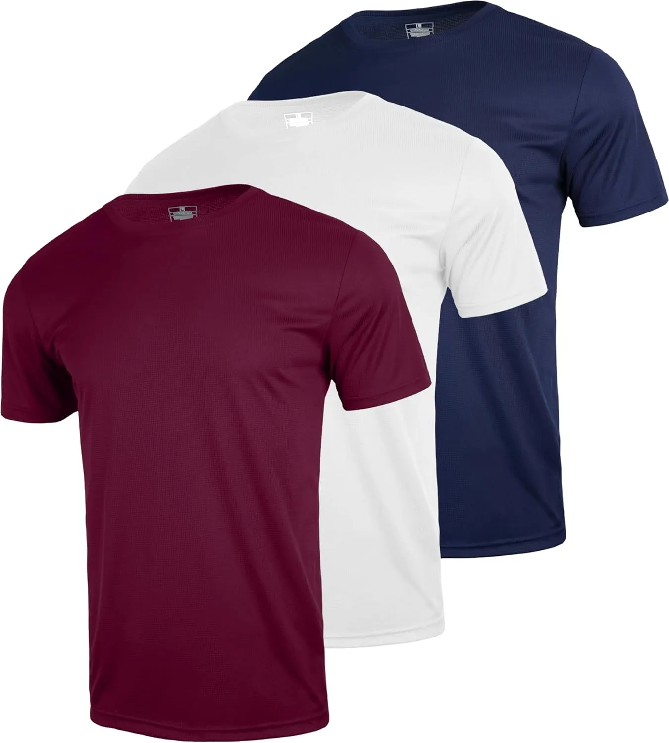 3 Pack Mens Workout Shirts Performance Gym Athletic Running Dry Fit Short Sleeve Moisture Wicking T-Shirt
