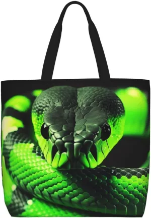3D Snake Tote Bag for Women Hobo Handbags with Zipper Large Shoulder Bag Shopping Bags Travel Purse