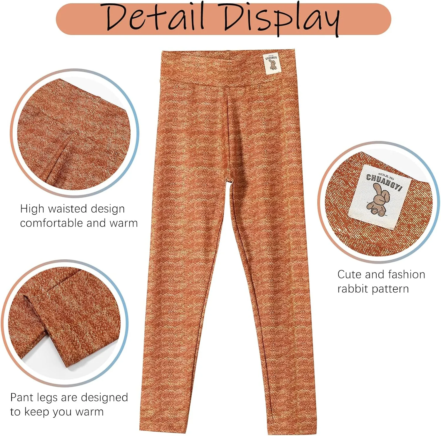 6 Pack Girls Leggings Girls Basic Full Length Leggings for Kids Athletic Pants Girls Imitation Denim Jeggings