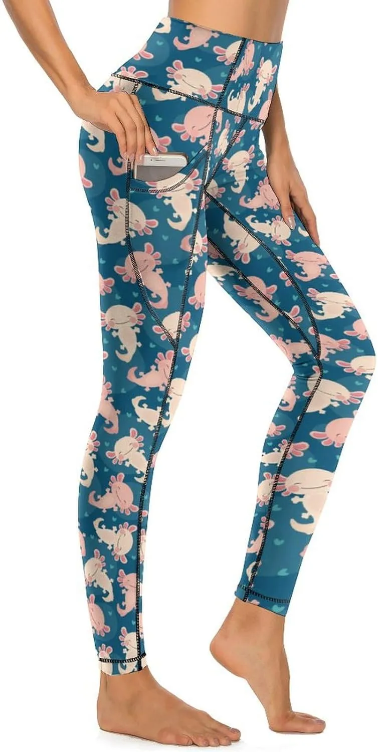 80s 90s Retro Yoga Pants for Women Tummy Control Workout Leggings with Pockets Stretchy High Waist Work Casual Pants