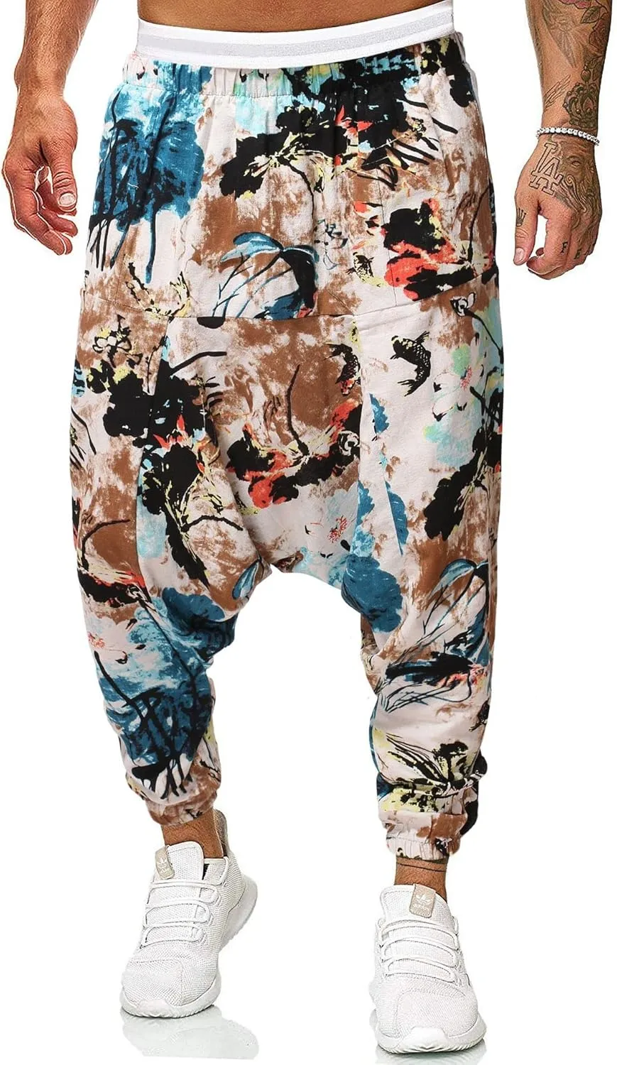 AAPAH Men Baggy Harem Pants Hip-hop Women Wide Leg Trousers Male Casual Long Pantalones Hombre