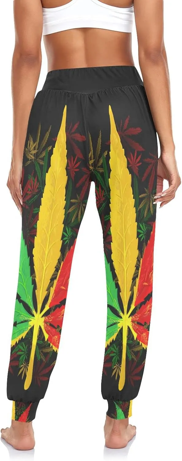 Aflyko Women Boho Trousers Comfy Sweatpants Yoga Urban Dance Workout Pants S-2XL