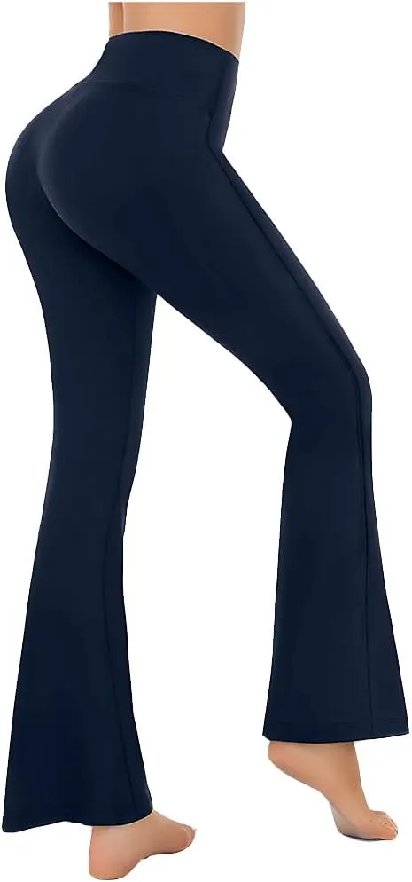 AIFARLD Bootcut Yoga Pants for Women with Pockets Flare Leggings Wide Leg High Waist Workout Tummy Control Gym
