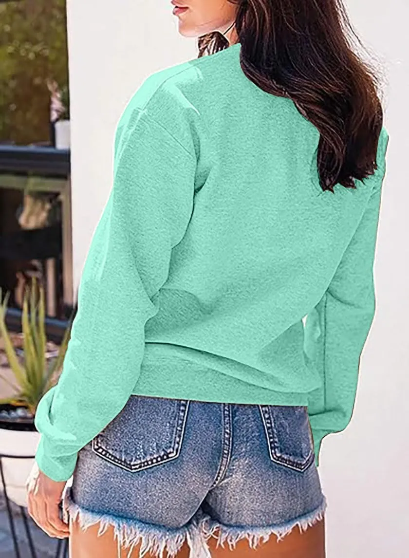 ALUS Nope Not Today Sweatshirts Women Crewneck Letter Print Top Casual Long Sleeve Pullover