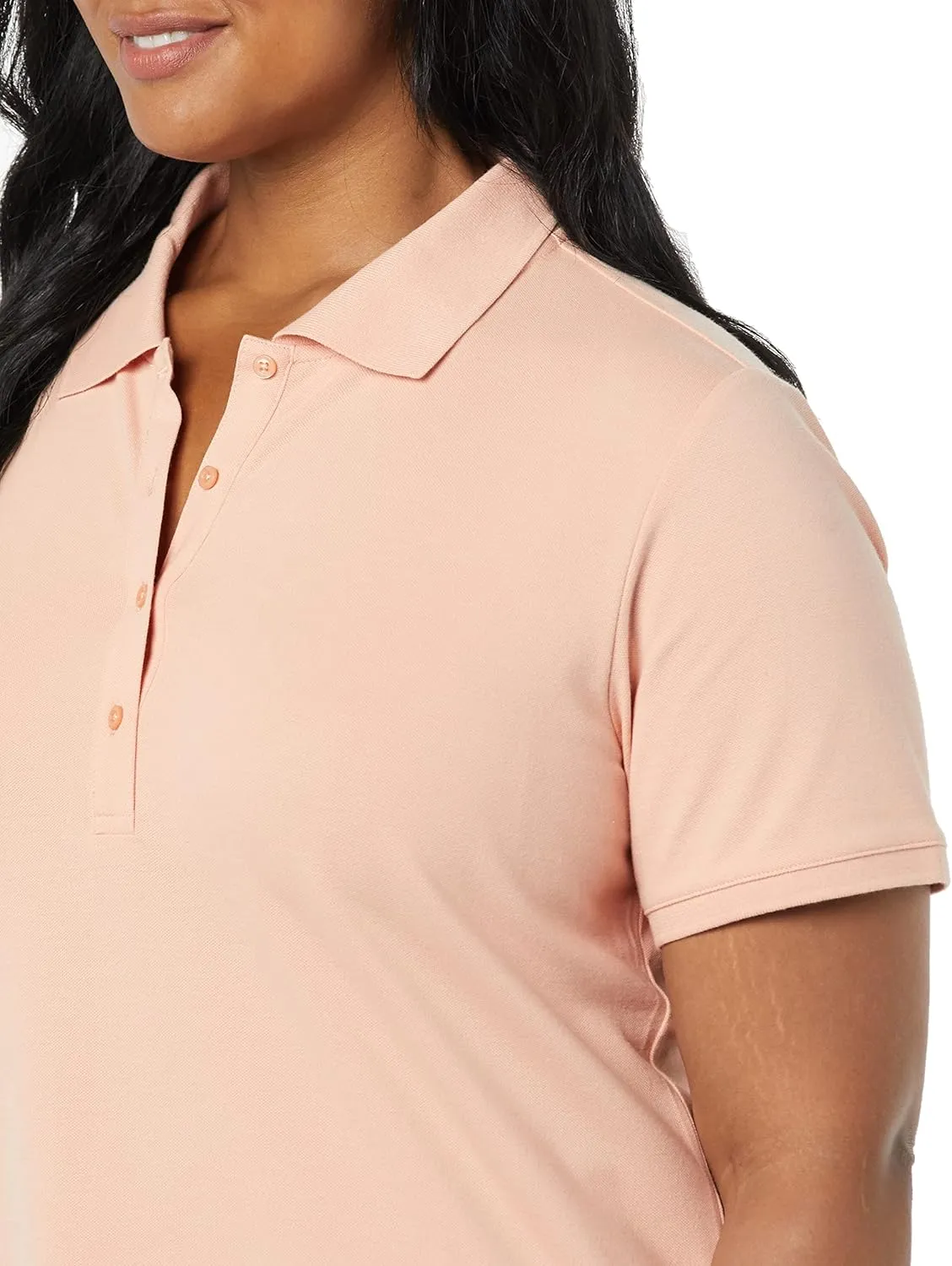 Amazon Essentials Women's Short-Sleeve Polo Shirt (Available in Plus Size)
