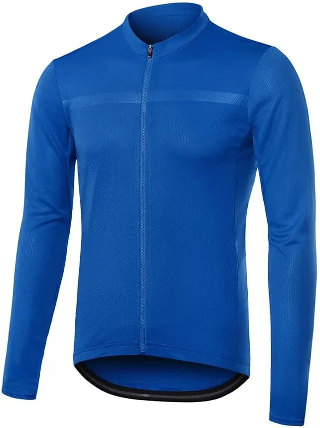 ARSUXEO Men's Cycling Jersey Long Sleeve Slim Fit Bike Jersey Biking Bicycle Cycling Shirt