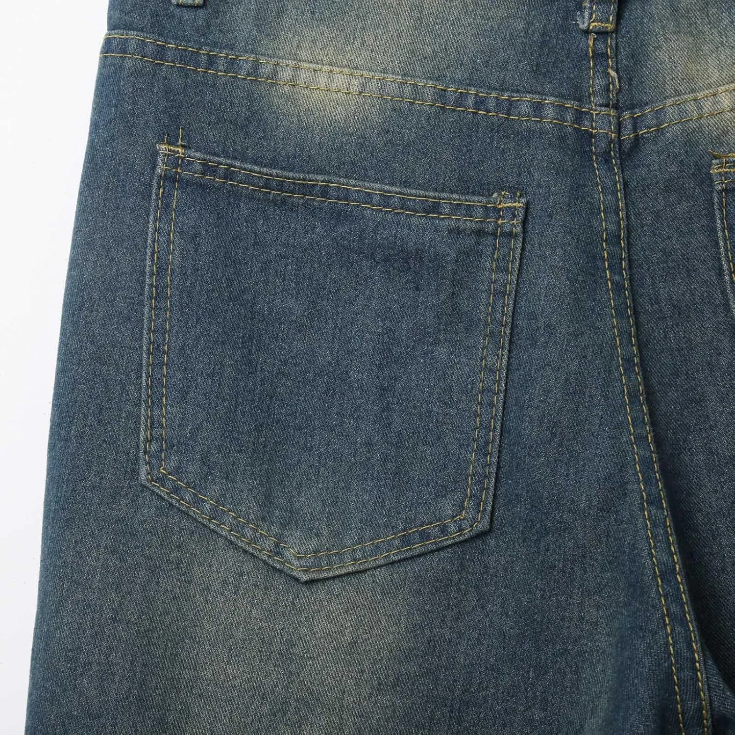 Baggy Jean Shorts for Men Summer Casual Loose Fit Y2K Hip Hop Skateboard Denim Shorts with Pockets