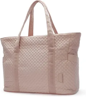 BAGSMART Large Tote Bag For Women, Travel Shoulder Bag Top Handle Handbag with Yoga Mat Buckle for Gym, Work, Travel