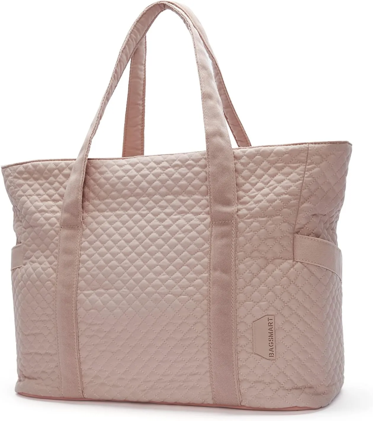 BAGSMART Large Tote Bag For Women, Travel Shoulder Bag Top Handle Handbag with Yoga Mat Buckle for Gym, Work, Travel