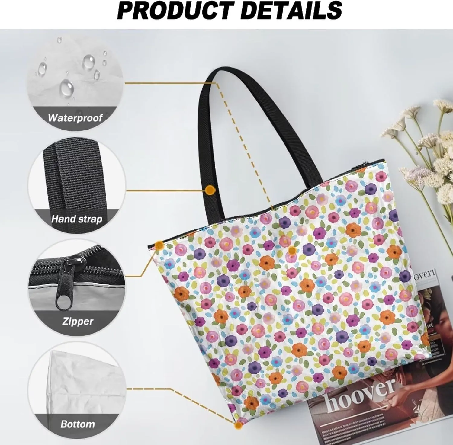 Beach Bag for Women, Large Beach Bags Tote Bag Shoulder Bag Waterproof Travel Weekender Bag Tote Bags