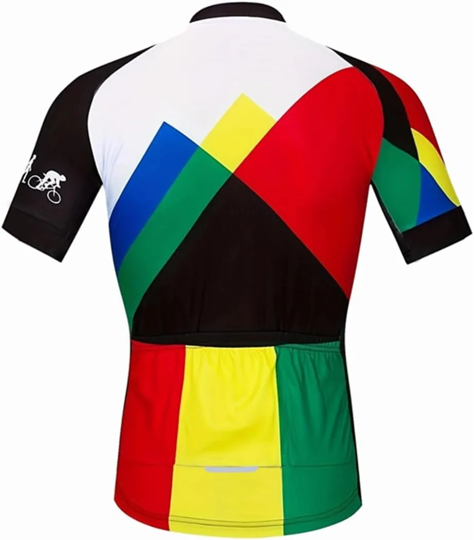 Bike Jersey Male Cycling Shirt Tops Bicycle Clothing Quick Dry Racing Cycling T-Shirts Short Sleeve with Pockets