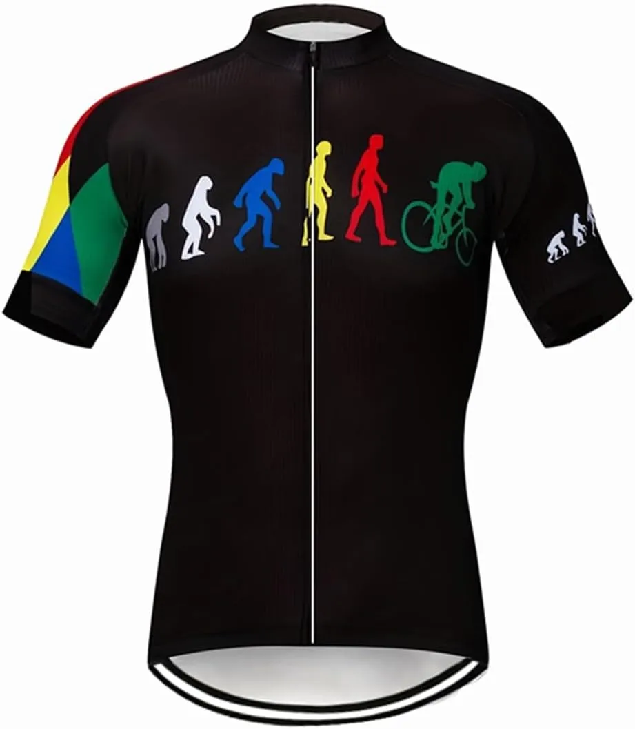 Bike Jersey Male Cycling Shirt Tops Bicycle Clothing Quick Dry Racing Cycling T-Shirts Short Sleeve with Pockets