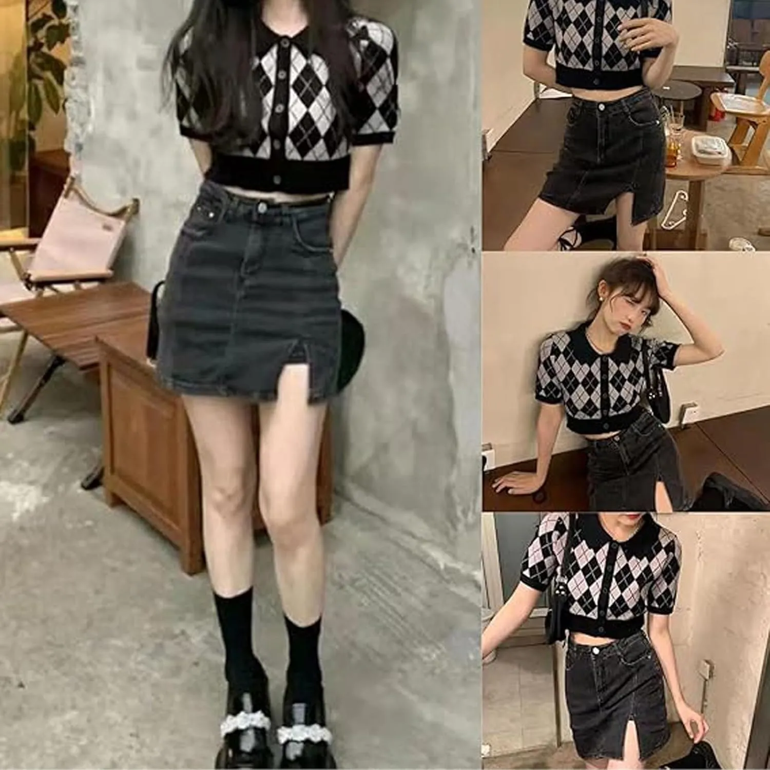 Bloomy Jean Skorts, Bloomy Skorts, Women Trendy, High Waisted Casual Stretchy Denim Skirt Side Split Mini Skirts,