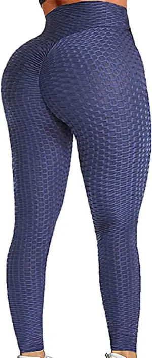 Booty Leggings for Women Textured Scrunch Butt Lift Yoga Pants Slimming Workout High Waisted Anti Cellulite Tights