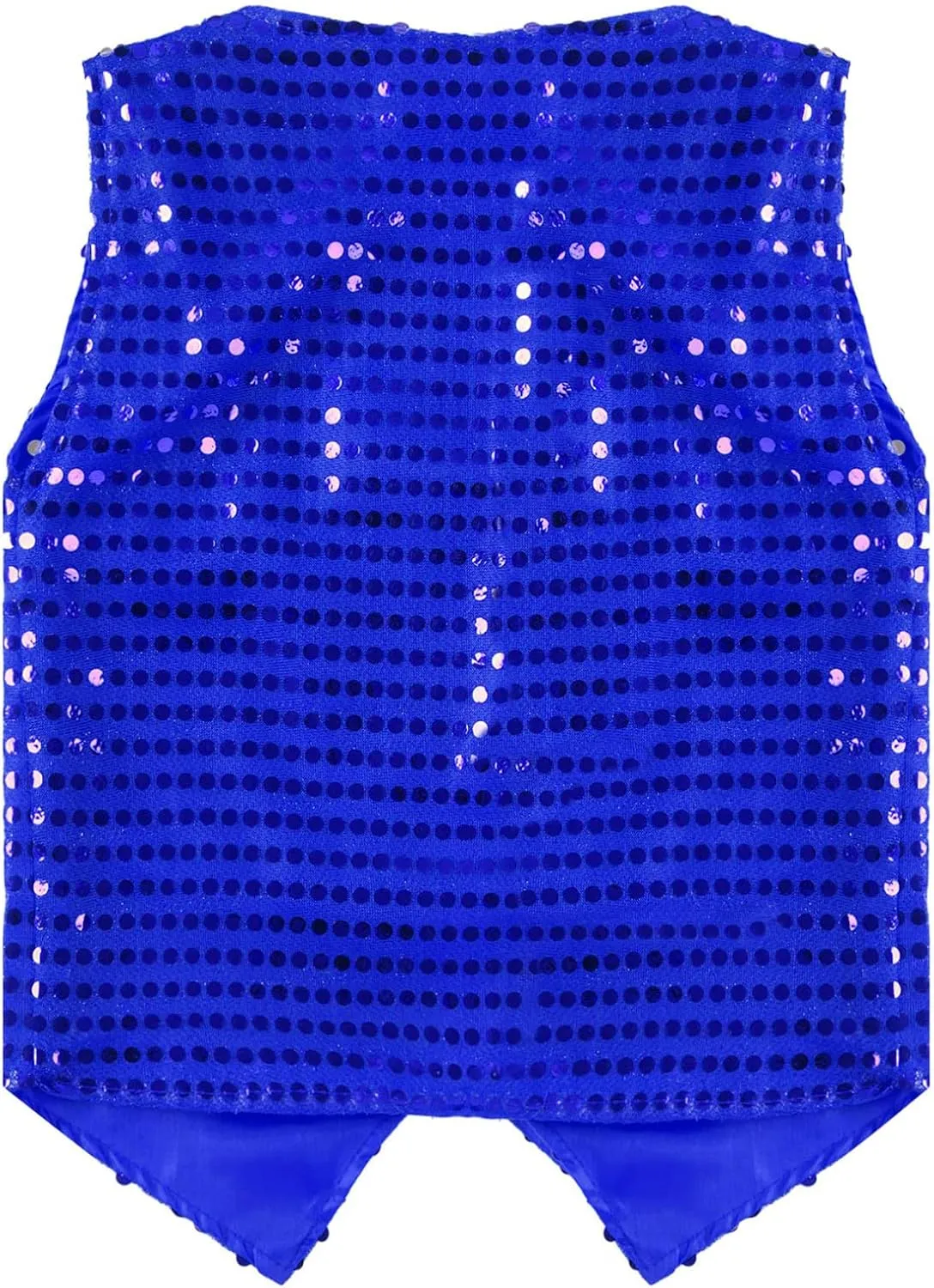 Boys Girls Sequin Waistcoat Sleeveless Hip-hop Jazz Dance Stage Performance Costume Vest Tops