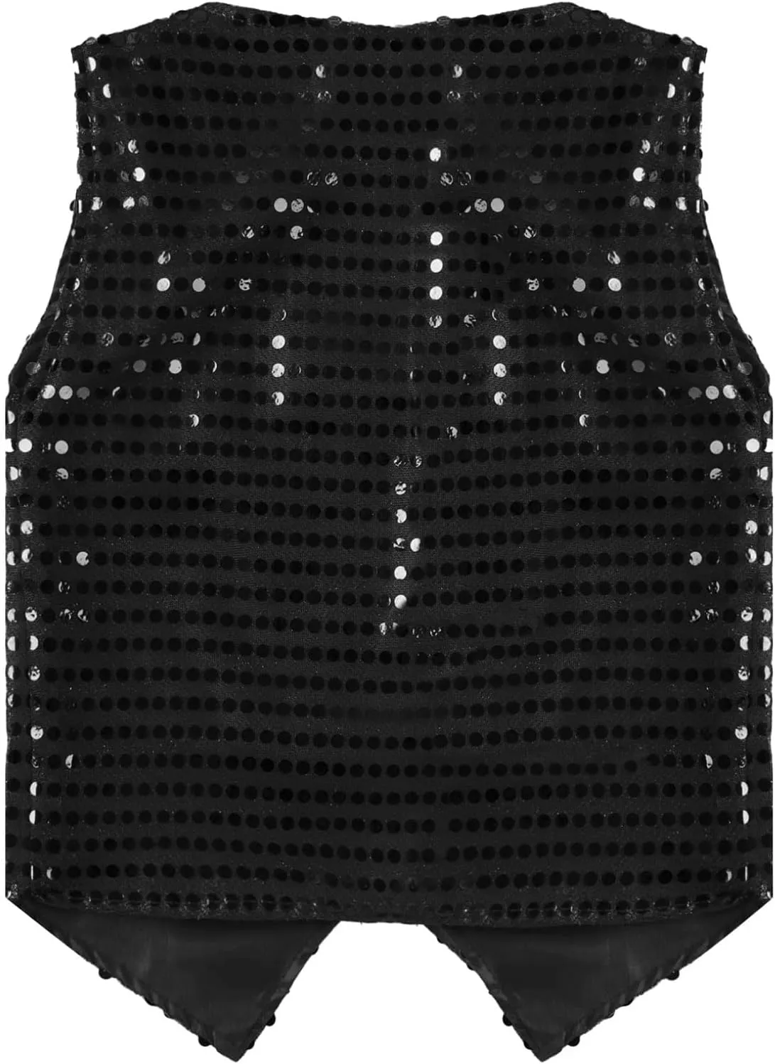 Boys Girls Sequin Waistcoat Sleeveless Hip-hop Jazz Dance Stage Performance Costume Vest Tops