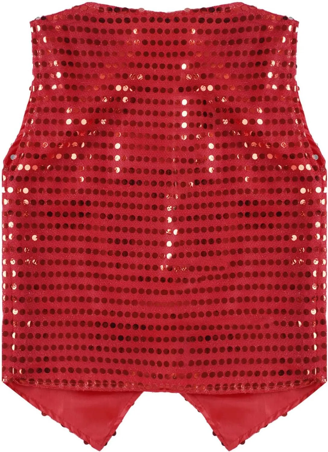 Boys Girls Sequin Waistcoat Sleeveless Hip-hop Jazz Dance Stage Performance Costume Vest Tops