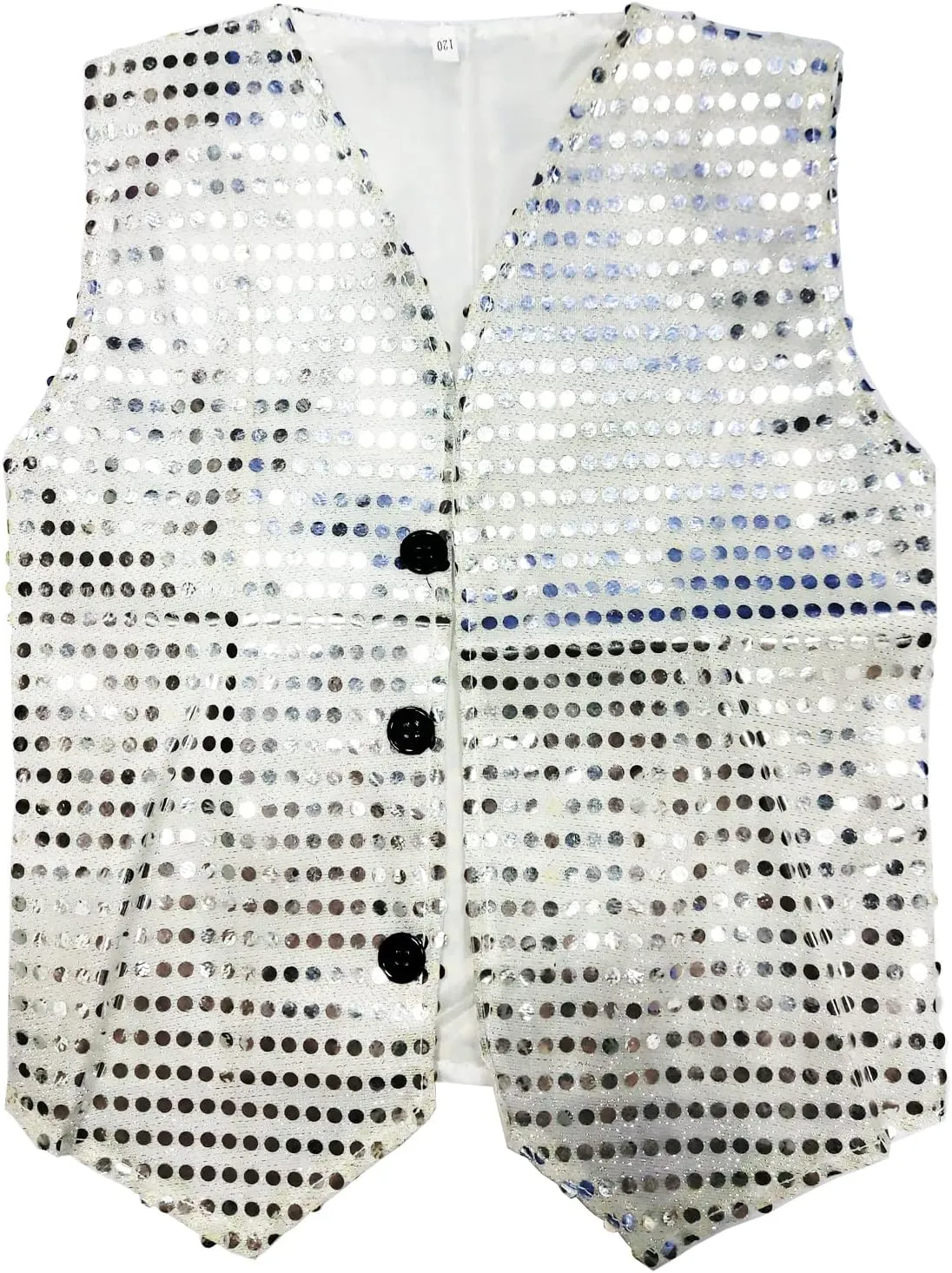 Boys Girls Sequin Waistcoat Sleeveless Hip-hop Jazz Dance Stage Performance Costume Vest Tops