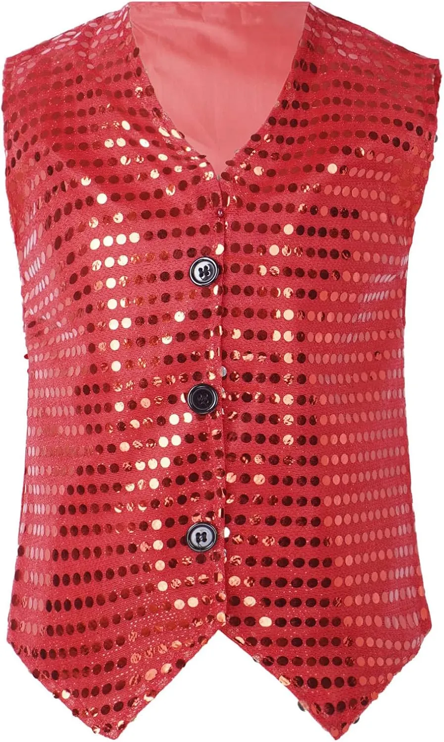 Boys Girls Sequin Waistcoat Sleeveless Hip-hop Jazz Dance Stage Performance Costume Vest Tops
