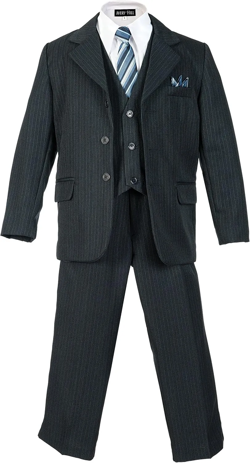 Boys Pinstripe Suit Set with Matching Tie Size 2T-20
