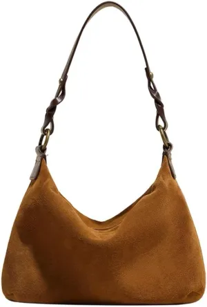 Brown Y2K Shoulder Bag, Women's Designer Hobo Handbag, One Size
