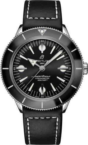 BRT Watch Superocean Heritage 57 Black Leather Tang Type
