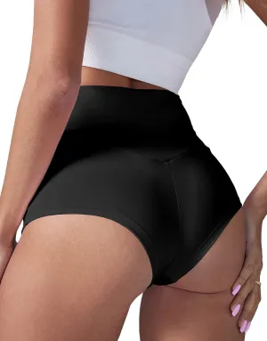 BZB Women's High Waist Yoga Shorts Gym Workout Booty Dance Hot Pants Athletic Butt Lifting Sports Leggings