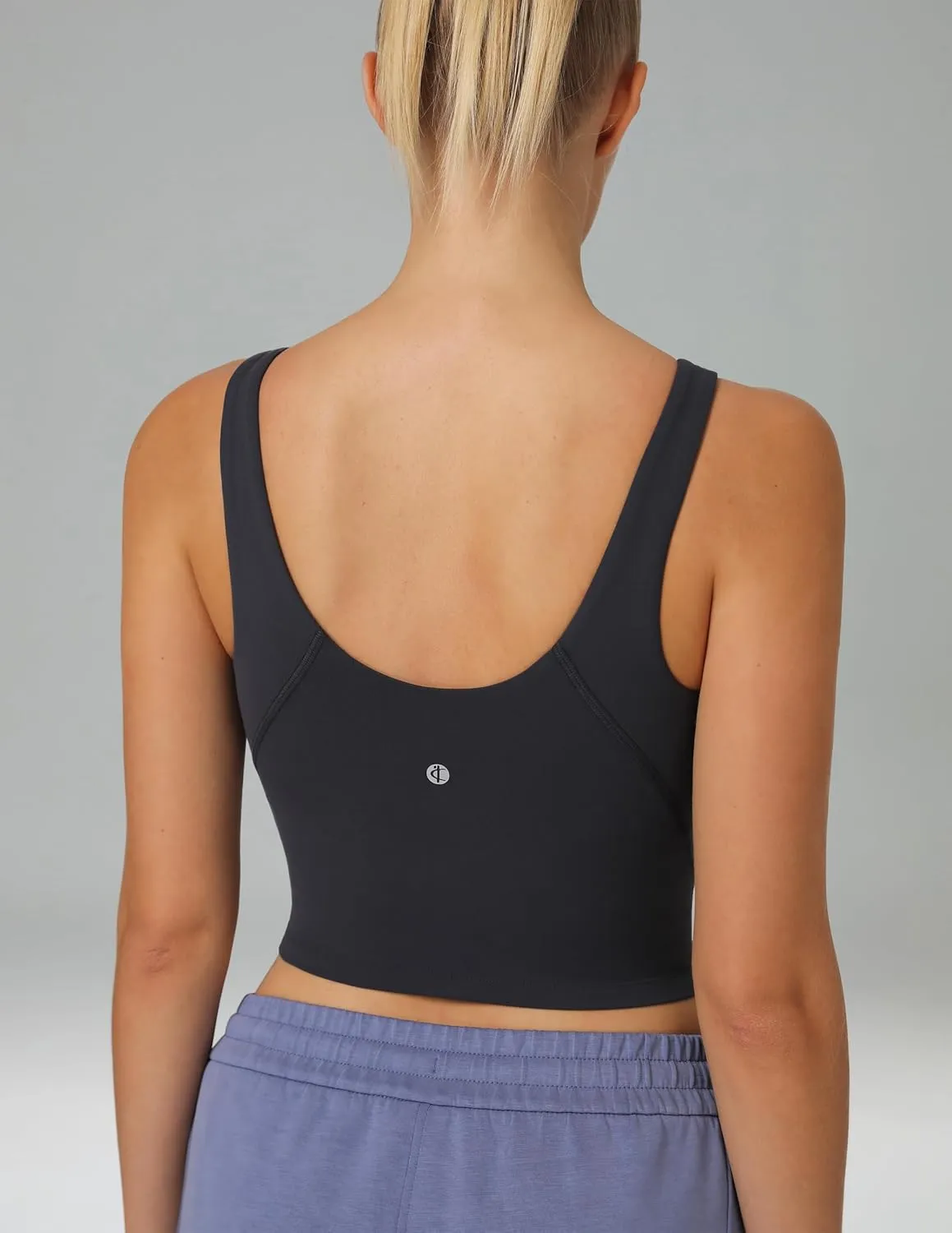 Colorfulkoala Dreamlux Womens Padded Sports Bra High Neck U-Back Yoga Running Workout Athletic Tank Top with Removable Cups