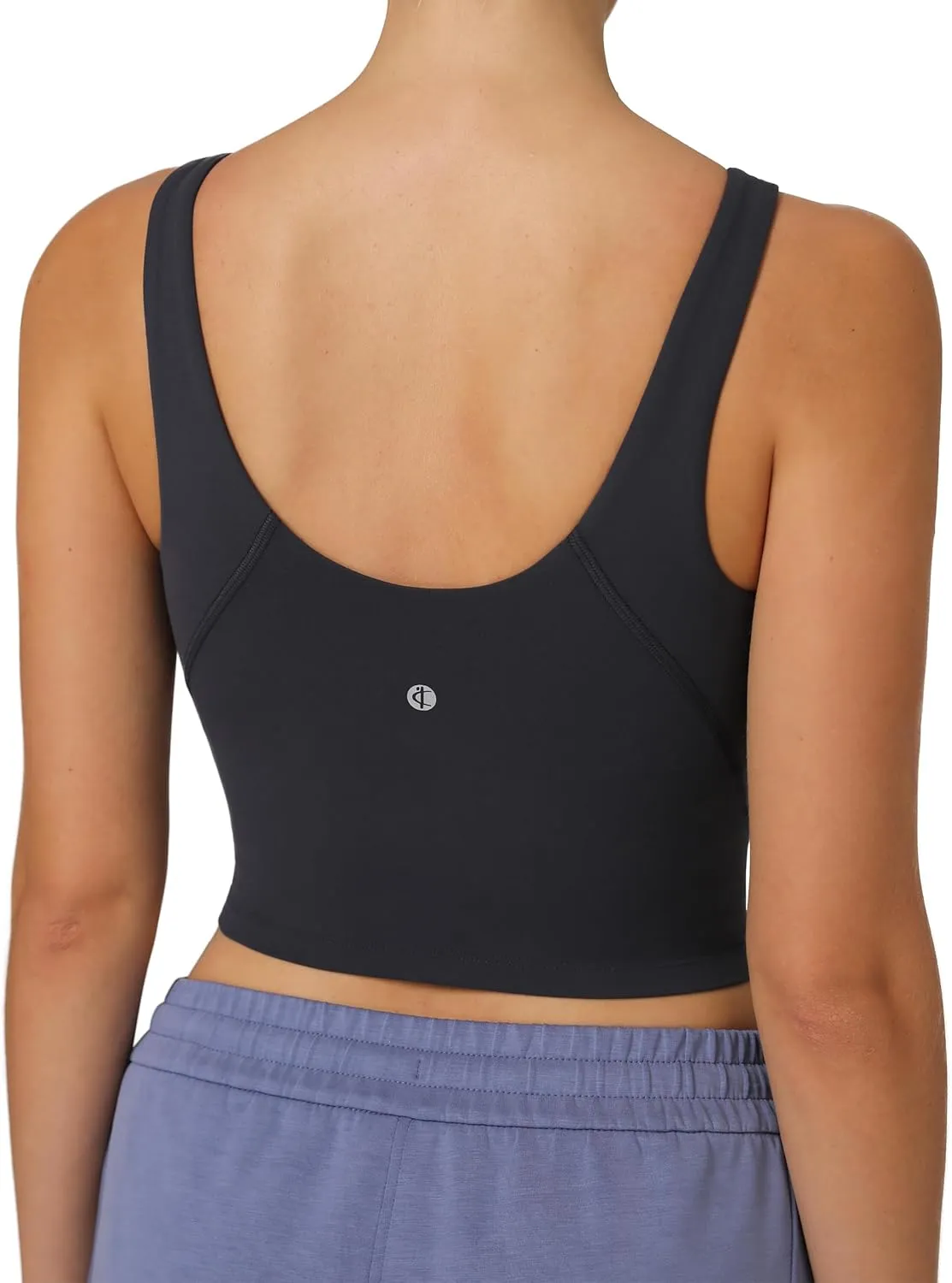 Colorfulkoala Dreamlux Womens Padded Sports Bra High Neck U-Back Yoga Running Workout Athletic Tank Top with Removable Cups