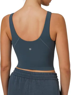 Colorfulkoala Dreamlux Womens Padded Sports Bra High Neck U-Back Yoga Running Workout Athletic Tank Top with Removable Cups