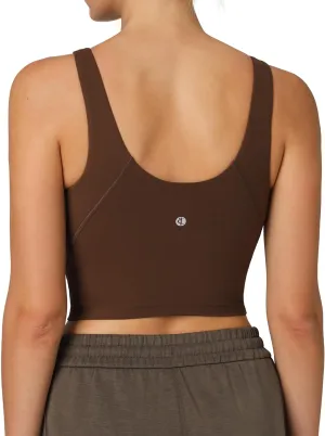 Colorfulkoala Dreamlux Womens Padded Sports Bra High Neck U-Back Yoga Running Workout Athletic Tank Top with Removable Cups