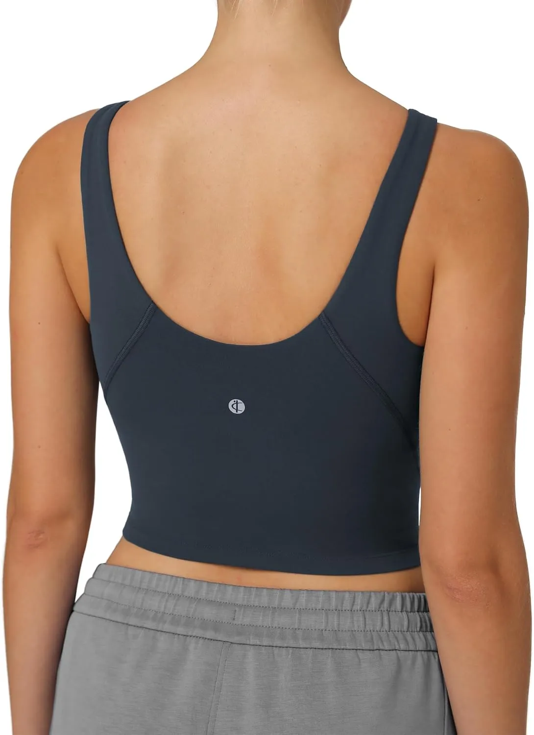 Colorfulkoala Dreamlux Womens Padded Sports Bra High Neck U-Back Yoga Running Workout Athletic Tank Top with Removable Cups