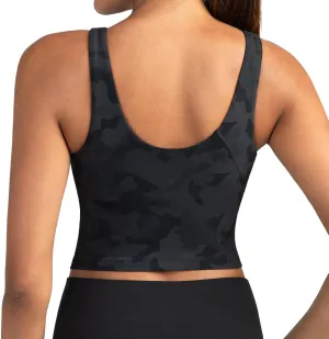 Colorfulkoala Dreamlux Womens Padded Sports Bra High Neck U-Back Yoga Running Workout Athletic Tank Top with Removable Cups