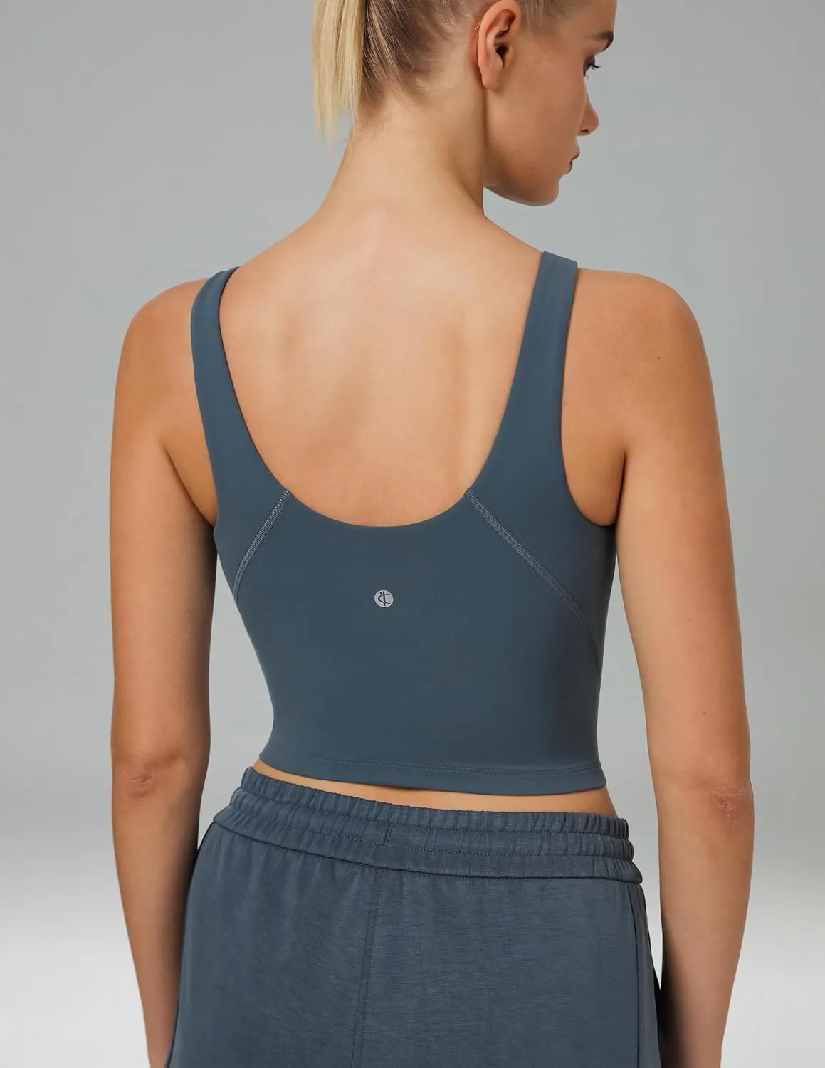 Colorfulkoala Dreamlux Womens Padded Sports Bra High Neck U-Back Yoga Running Workout Athletic Tank Top with Removable Cups