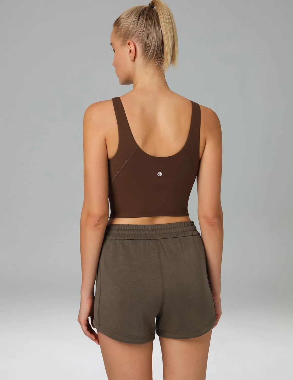 Colorfulkoala Dreamlux Womens Padded Sports Bra High Neck U-Back Yoga Running Workout Athletic Tank Top with Removable Cups