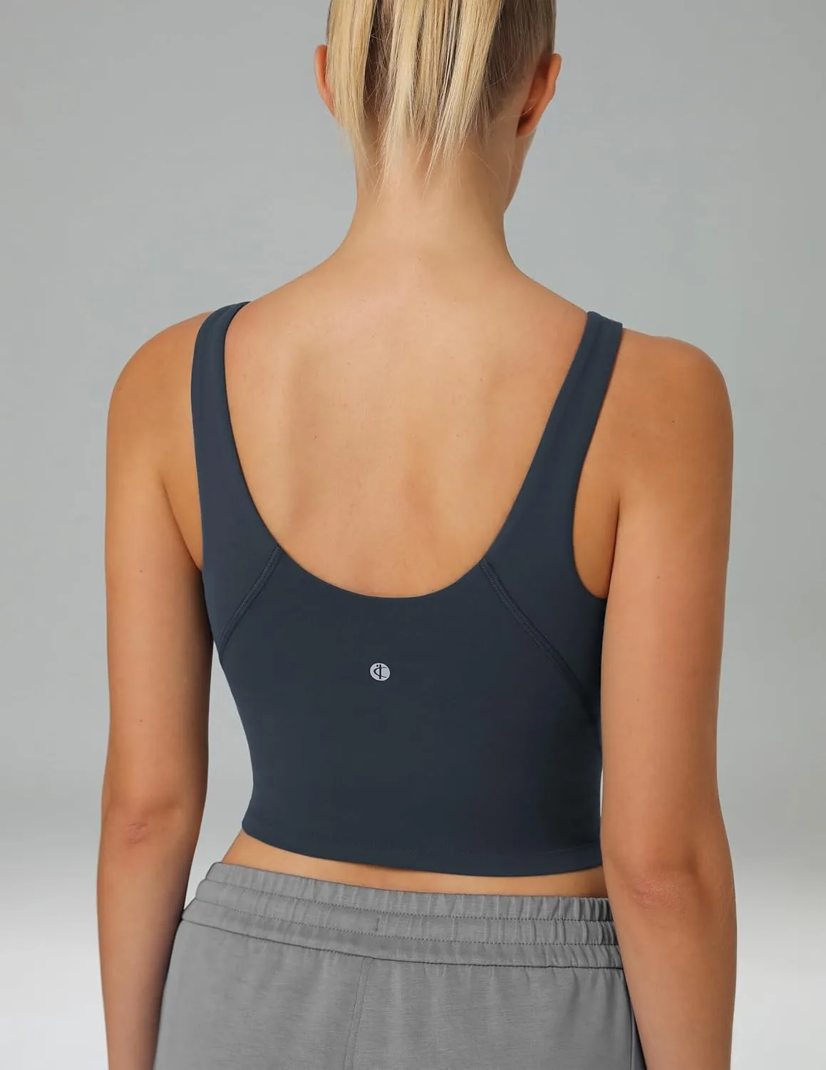 Colorfulkoala Dreamlux Womens Padded Sports Bra High Neck U-Back Yoga Running Workout Athletic Tank Top with Removable Cups