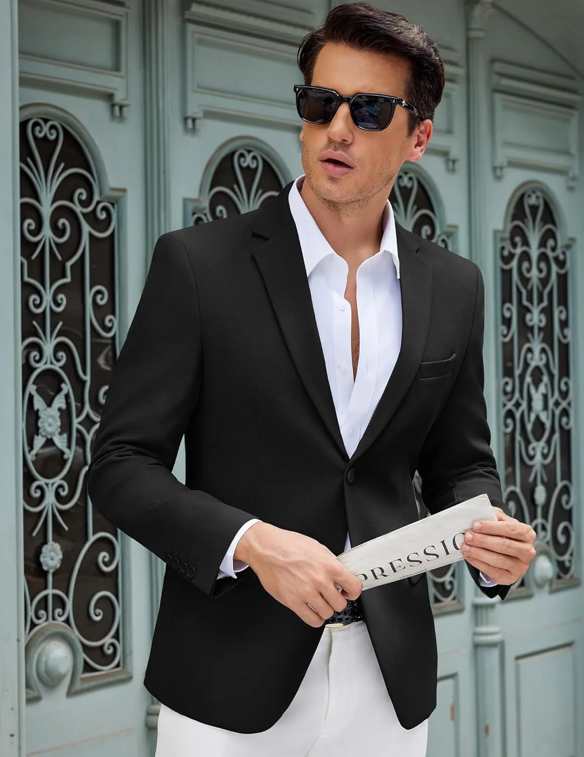 COOFANDY Men's Casual Blazer Slim Fit Lightweight Sport Coat Two Button Suit Jacket