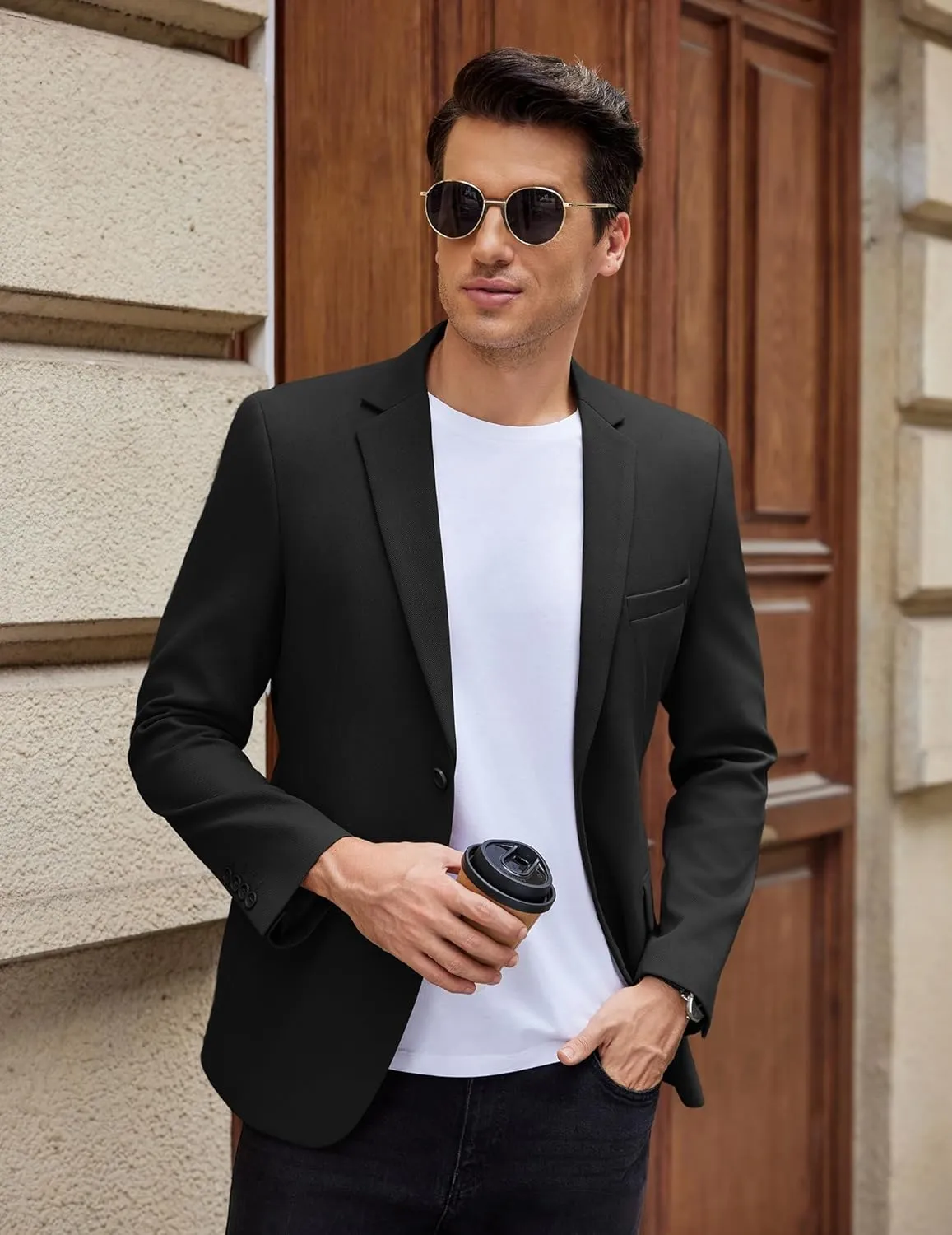 COOFANDY Men's Casual Blazer Slim Fit Lightweight Sport Coat Two Button Suit Jacket