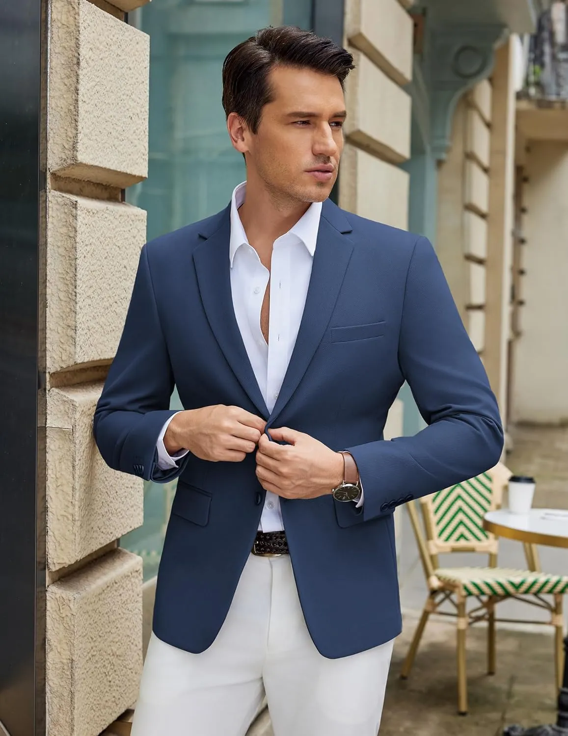 COOFANDY Men's Casual Blazer Slim Fit Lightweight Sport Coat Two Button Suit Jacket