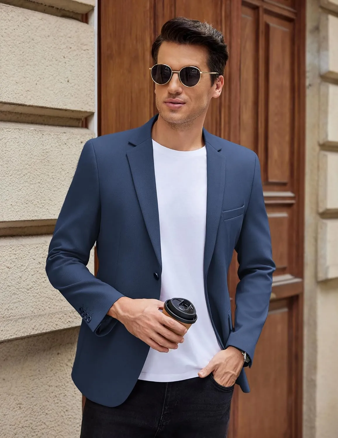 COOFANDY Men's Casual Blazer Slim Fit Lightweight Sport Coat Two Button Suit Jacket