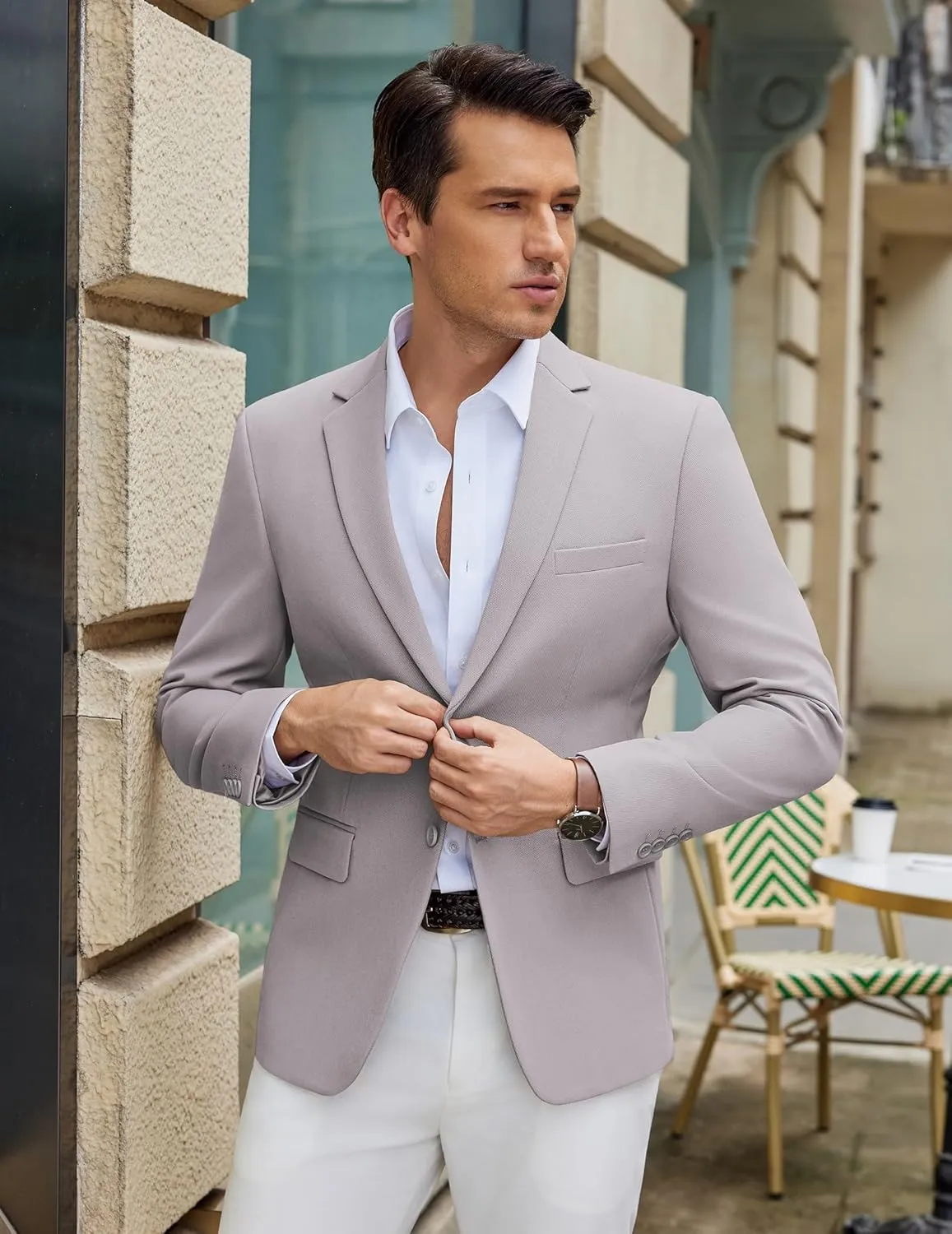 COOFANDY Men's Casual Blazer Slim Fit Lightweight Sport Coat Two Button Suit Jacket