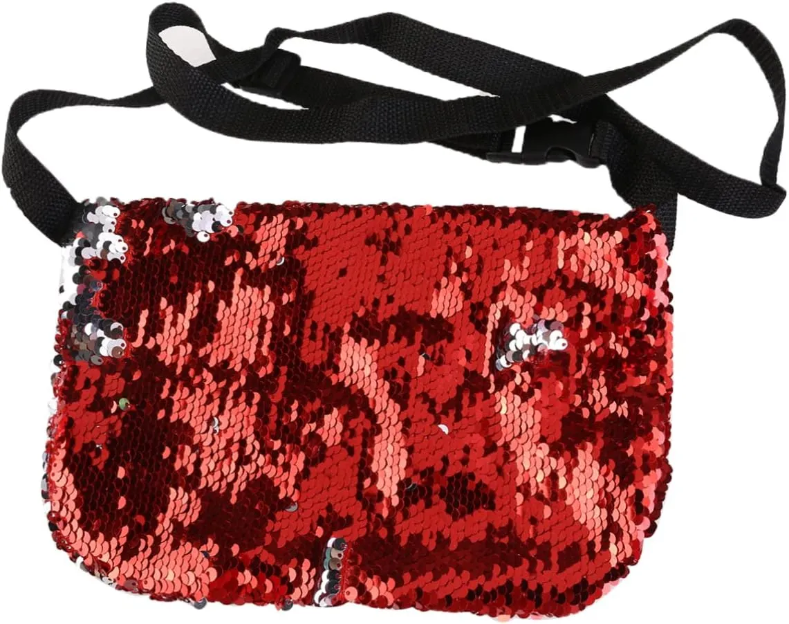 Crossbody Travel Bag The Tote Bag Belt Bag for Ladies Sequins Shining Waist Pouch Waist Bag for Women Crossbody Bags for Women Travel Waist Bags Miss Cosmetic Bag Girl