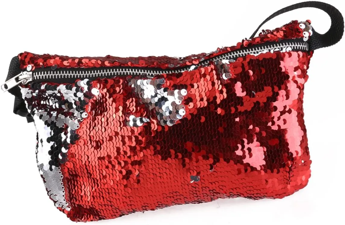 Crossbody Travel Bag The Tote Bag Belt Bag for Ladies Sequins Shining Waist Pouch Waist Bag for Women Crossbody Bags for Women Travel Waist Bags Miss Cosmetic Bag Girl