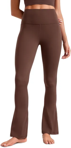 CRZ YOGA Butterluxe High Waist Mini Flared Leggings for Women 30" / 31.5" - Bootcut Yoga Pants with Pocket Casual Lounge